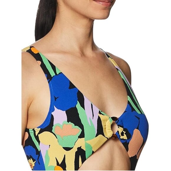 NWT ROXY Women's Color Jam Cutout One Piece Swimsuit Sizes S-M $110 LLL310 - Picture 3 of 3
